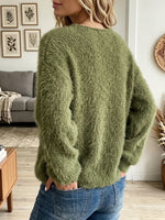 Vintage Elegant Fluffy Fur Knit Top