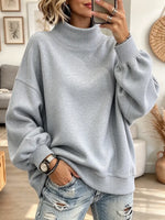 Retro Chic Turtleneck Art Casual Stylish Long Sleeve Sweatshirt