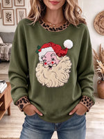 Vintage Elegant Sparkly Christmas Santa Claus Sweatshirt