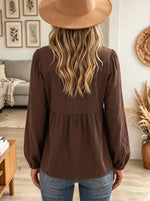 Women's Lace Tassel Peasant Blouse
