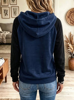 Women's Colorblock Raglan Sleeve Fleece Hoodie