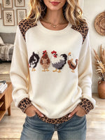 Women's Cute Farm-raised chicken Graphic Sweatshirt