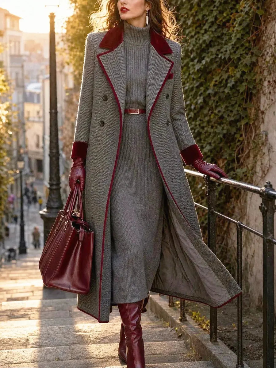 Retro Chic Art Casual Stylish Long Sleeve Lapel Coat