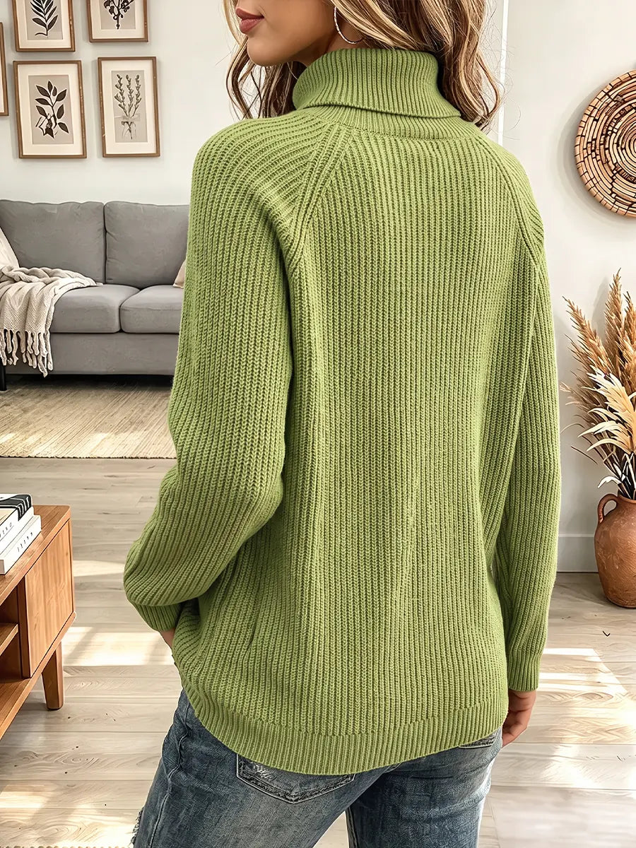 Vintage Elegant Knitted Turtleneck Sweater