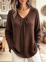 Vintage Elegant Knitted Fabric Casual And Comfortable Shirt
