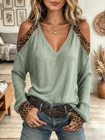 Women's Cold Shoulder Long Sleeve Blouse